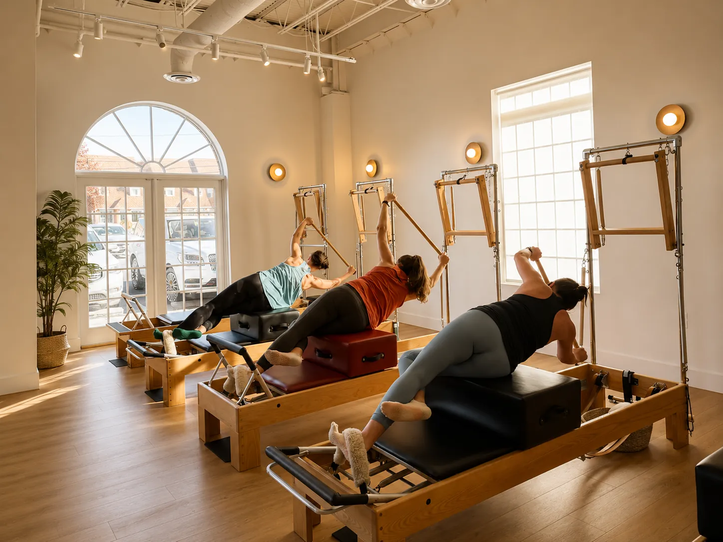 Pilates instruction at Great Falls Movement Center.